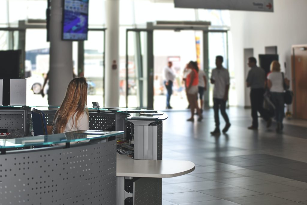 concierge desk at an accounting firm